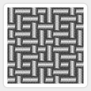 Monochrome pipes pattern Magnet